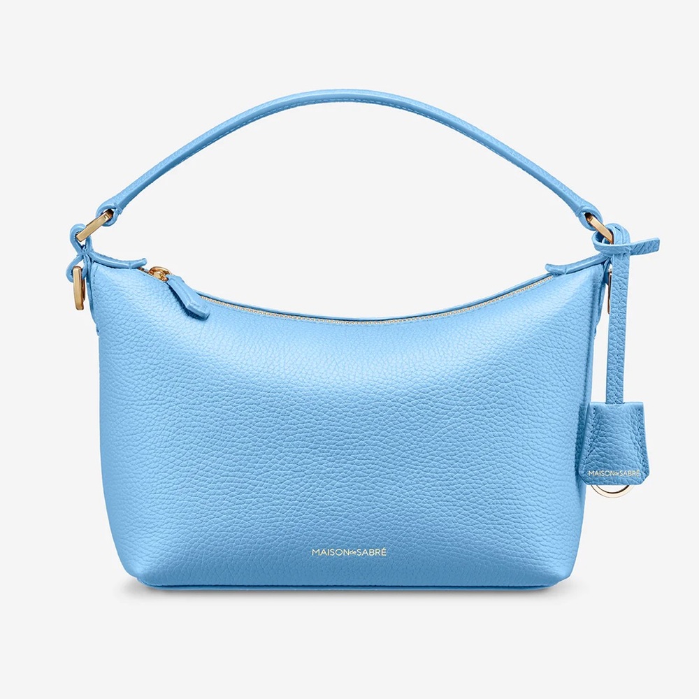 MAISON de SABRÉ The Small Soft Hobo Crossbody Sky Blue nearly new $400